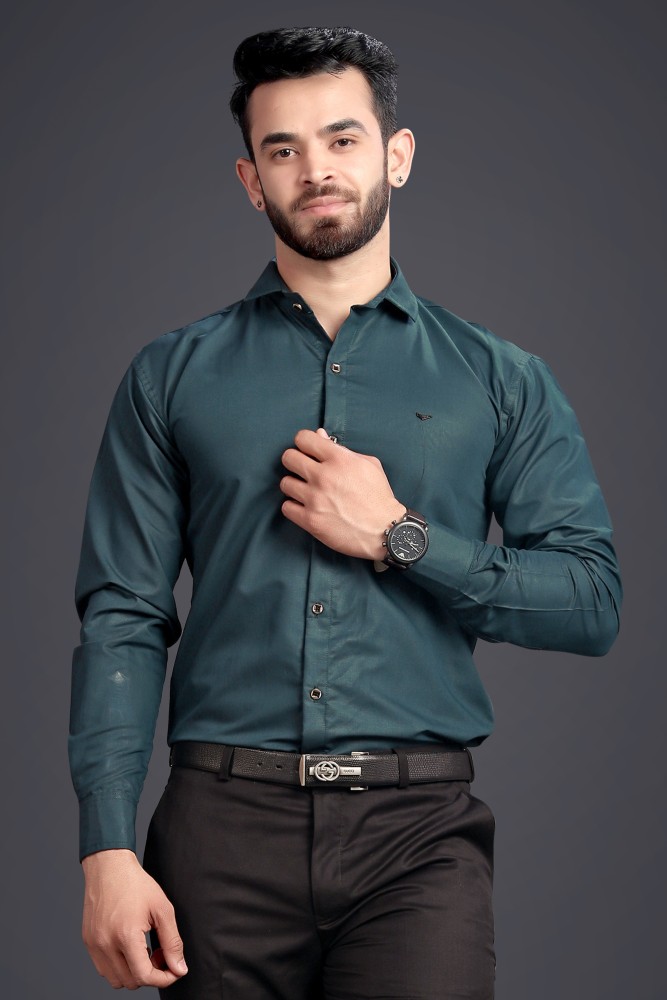 Buy Men Green Slim Fit Formal Shirts Online  706092  Peter England