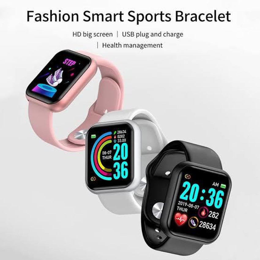 TECHEMPIRE Y68 smart band with 1.3inch HD touchscreen black strap