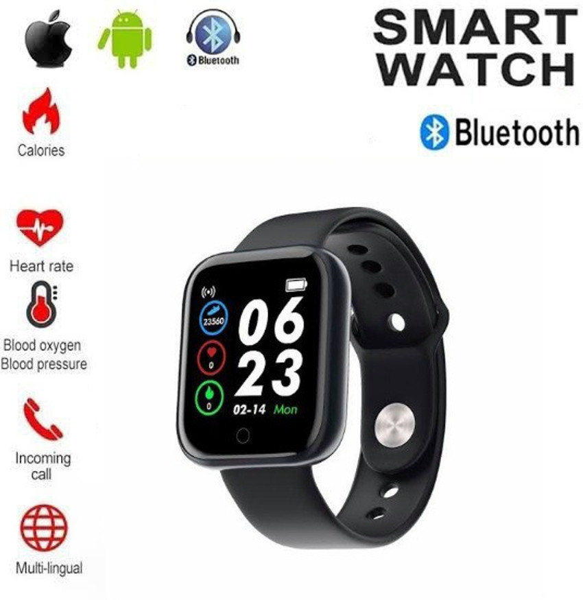 Yuvkarn D20 smart watch anti lost reminder for unisex black strap