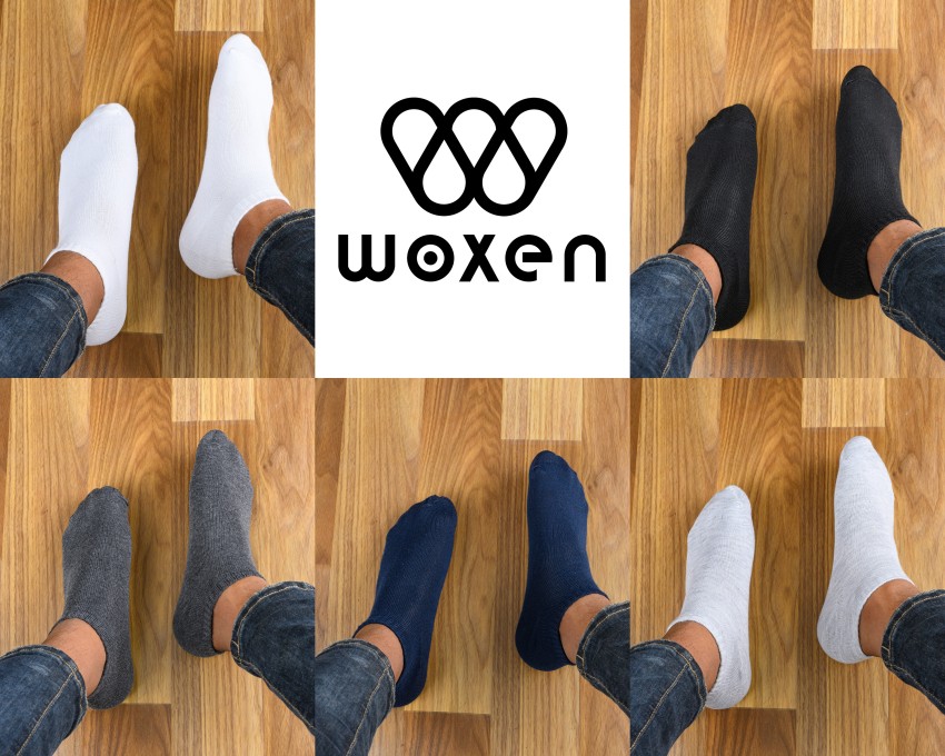 WOXEN Men Solid Ankle Length (Pack of 5) SOCKS