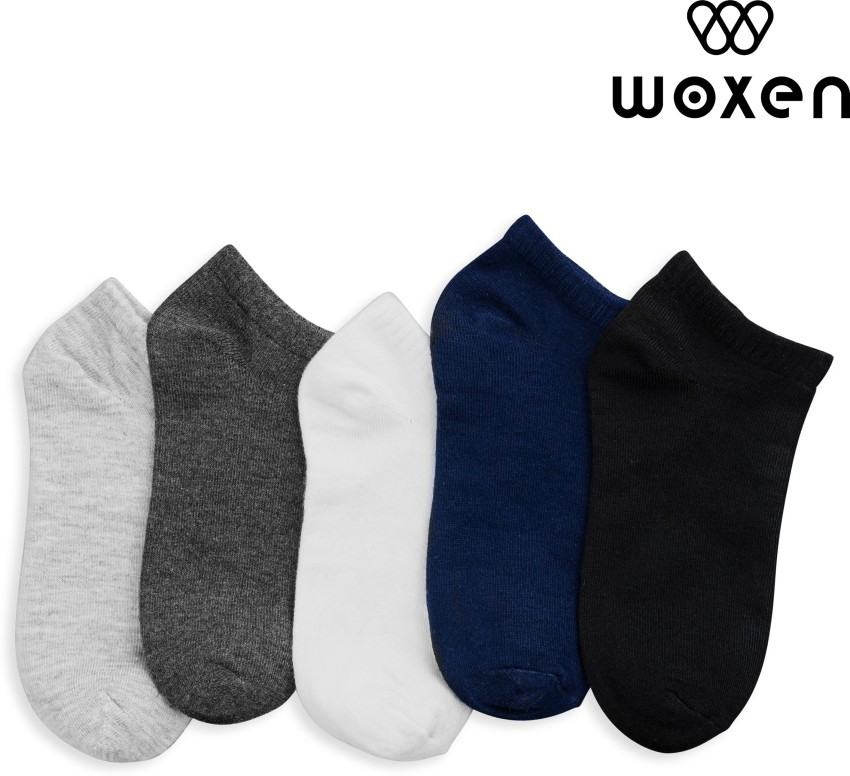 WOXEN Men Solid Ankle Length (Pack of 5) SOCKS