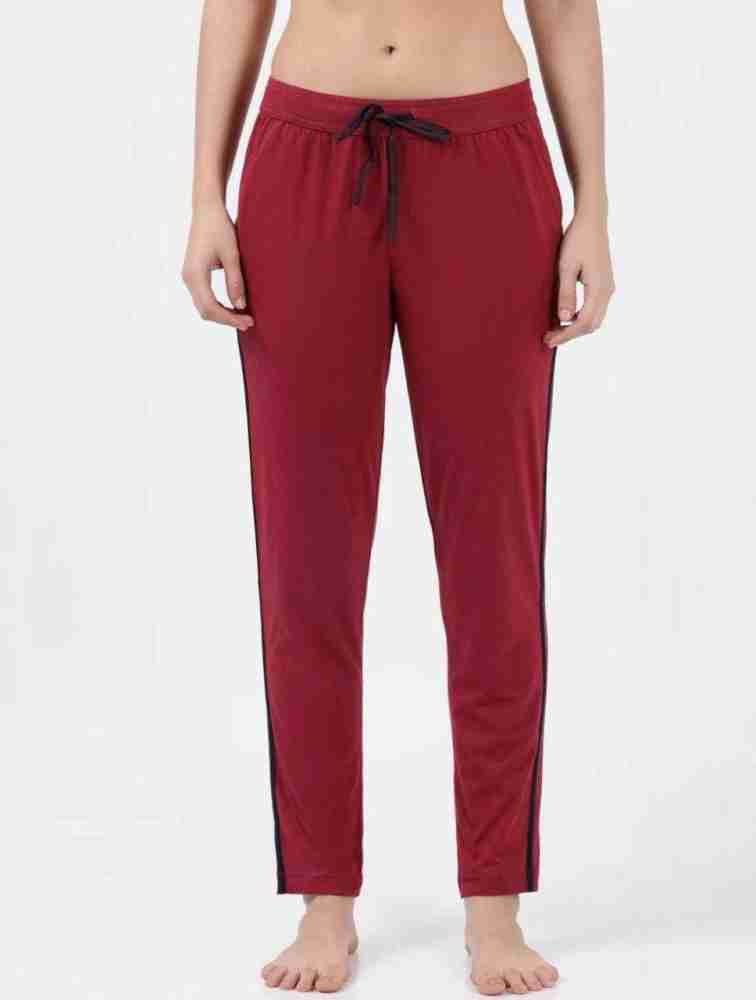 JOCKEY Striped Women Maroon Track Pants - Buy JOCKEY Striped Women Maroon Track  Pants Online at Best Prices in India