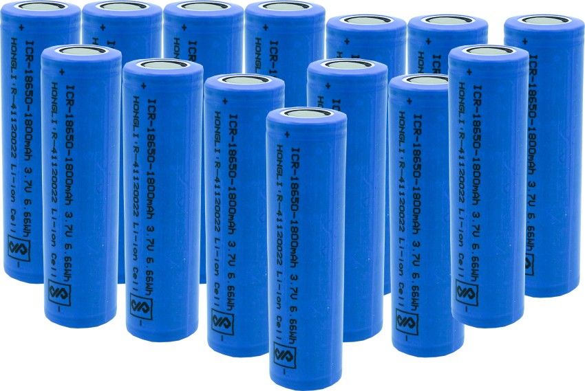 Hongli 3.7 Volt Rechargeable Lithium ion Cell 1800 mah ( (Pack of 14 Piece)  Battery - Hongli 