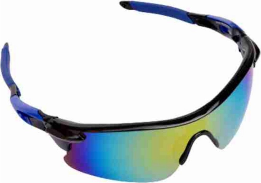 Freuits Sports Goggles Black - Blue For Cricket / Cycling / Running Cricket Goggles