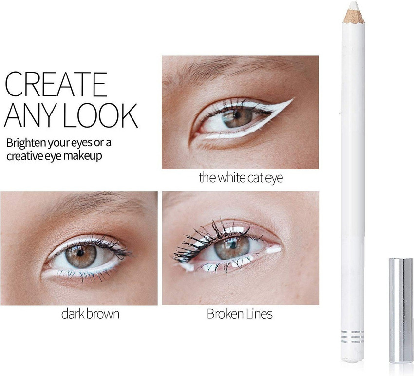 tanvi27 WHITE PENCIL EYE MAKEUP EYELINER FOR EXTRA BOLD LOOKS 4 g