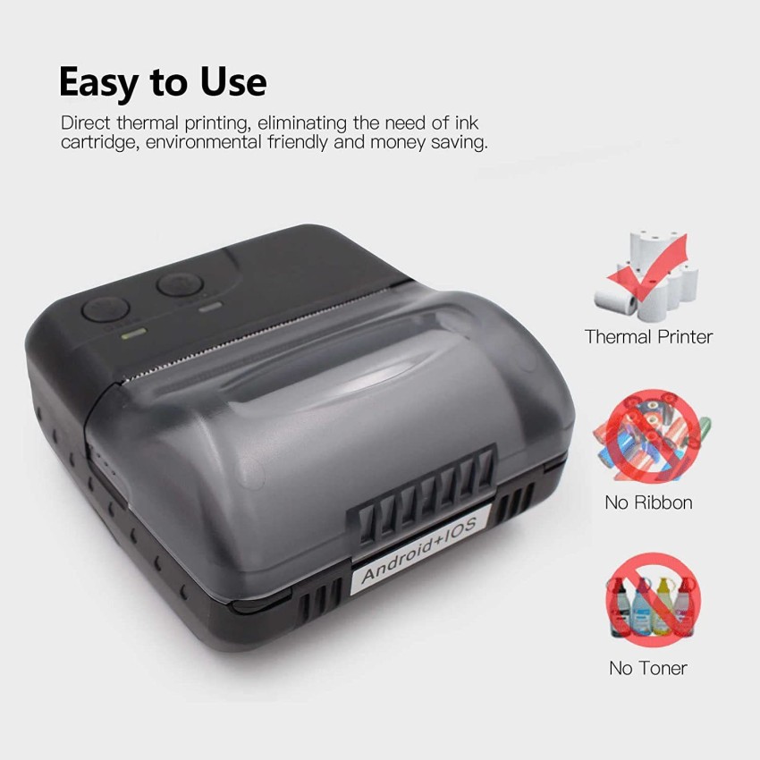 Upwade 80mm (3 Inches) Direct Thermal Printer USB + Bluetooth + Rechargable  Battery (Receipt) : : Industrial & Scientific