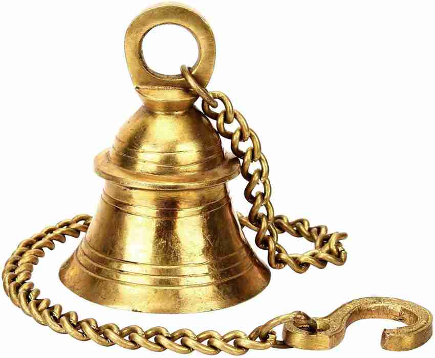 Ethnic Brass Hanging Bell With Chain, Chain for Home Temple, Door