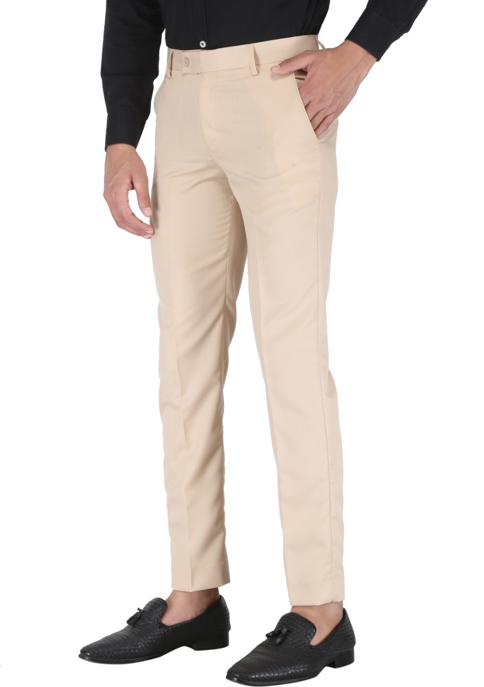 Buy Shotarr Slim Fit Beige Formal Pant for Men - Polyester Viscose Formal  Trouser for Gents - Office Formal Trouser for Men - Boys Work Utility Pants  at