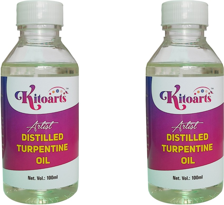 Kitoarts Turpentine Oil (Total 200 ml) Specially made for  professtional Painting - Oil colours