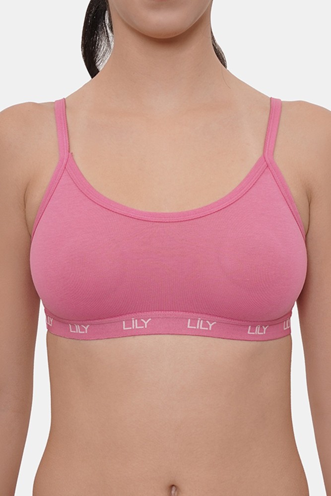 LILY Women's Cotton Non-Padded Wireless Full Coverage Sports Bra Pack of 2  (LSB07)