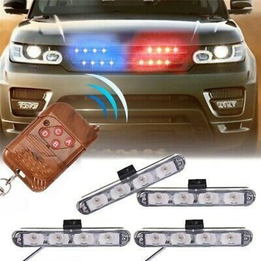 Red blue store lights for car