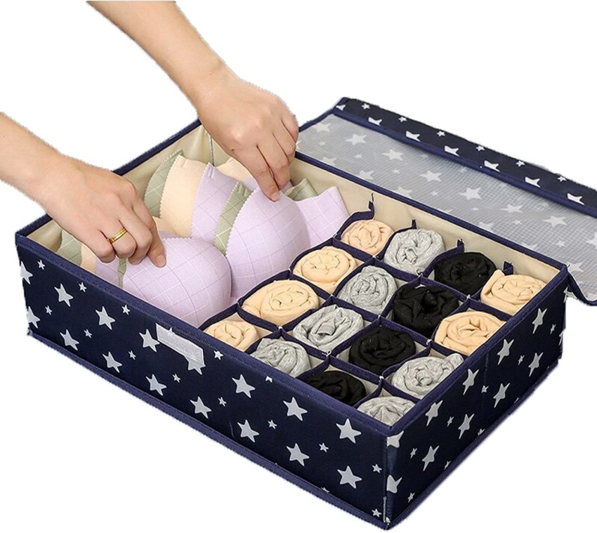 Urbanware Lingerie Organizer 15+1 Multi Compartment Cell Non-Smell Foldable  Lingerie Storage Box With Lid Non-Woven Drawer Dividers for Bra Panty  Scarfs Tie Underwear Price in India - Buy Urbanware Lingerie Organizer 15+1