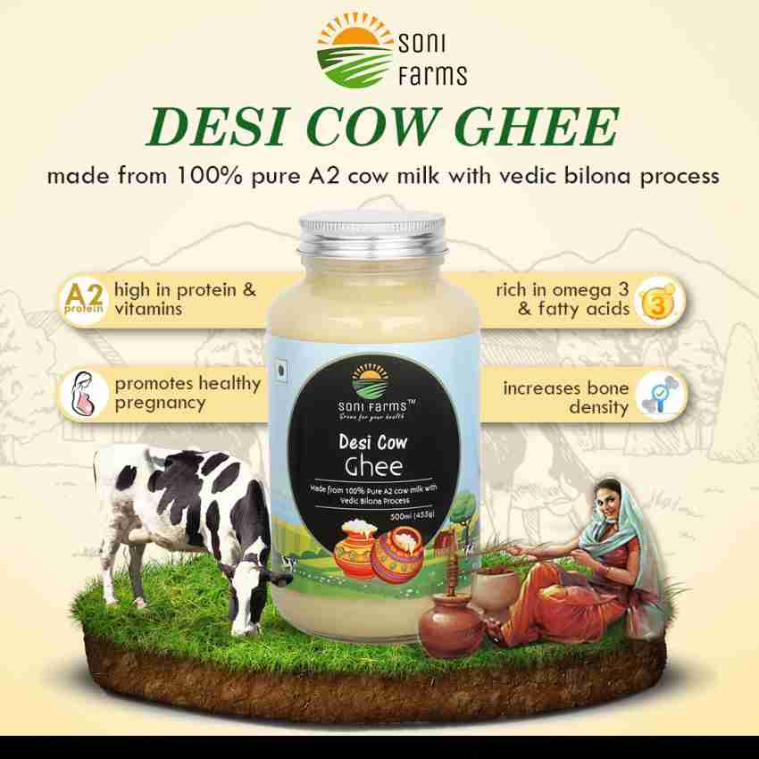 Soni Farms PURE HEALTHY A2 DESI COW GHEE (VEDIC BILONA