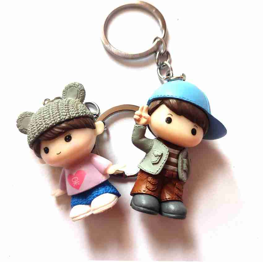 Mancloem KeyChain for Couples Cute in Love Boy Girl Cap