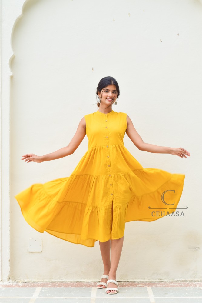 Plain Yellow Dress