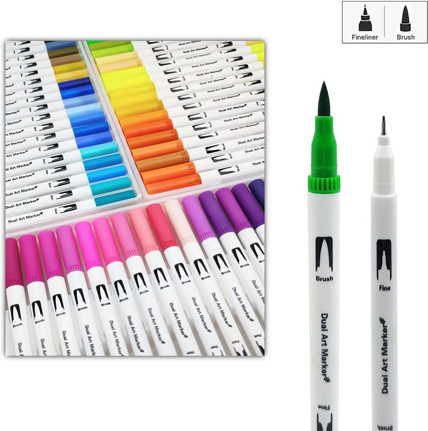 72 Markers Artist Set Set of 72 Marker Pens, Brush & Chisel Twin