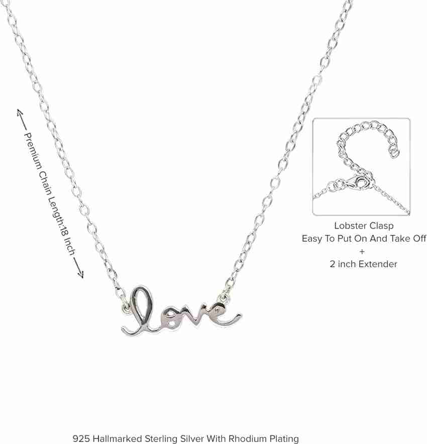 Silver love hot sale pendant