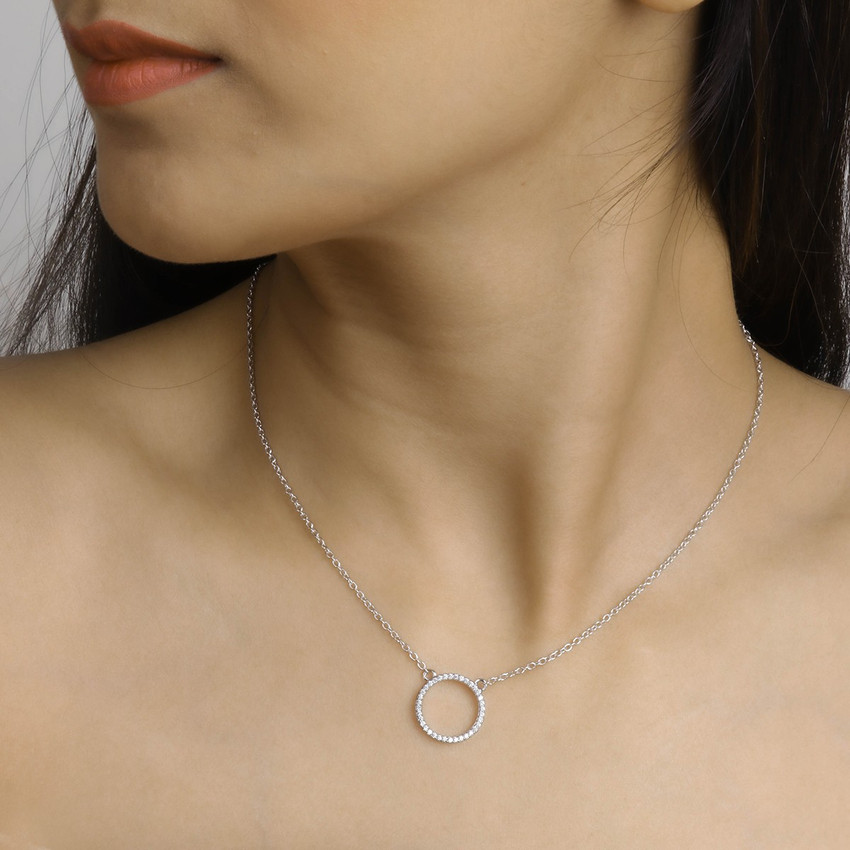 Circle choker silver store