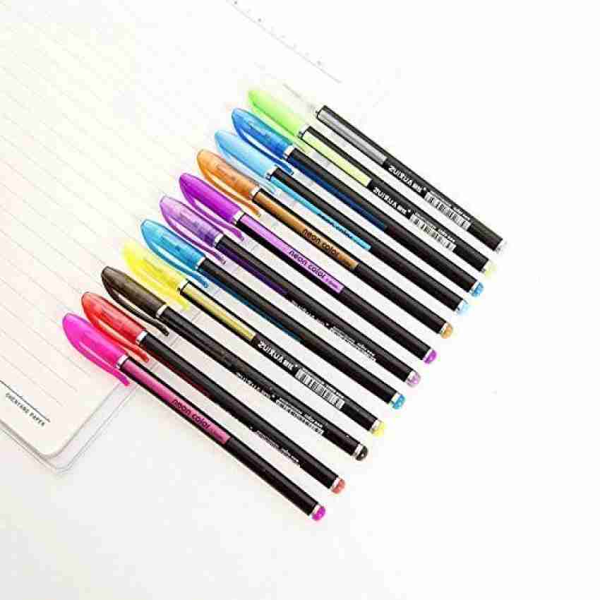100 Pcs Coloring Gel Pens for Adult Coloring Books with Glitter Neon  Metallic