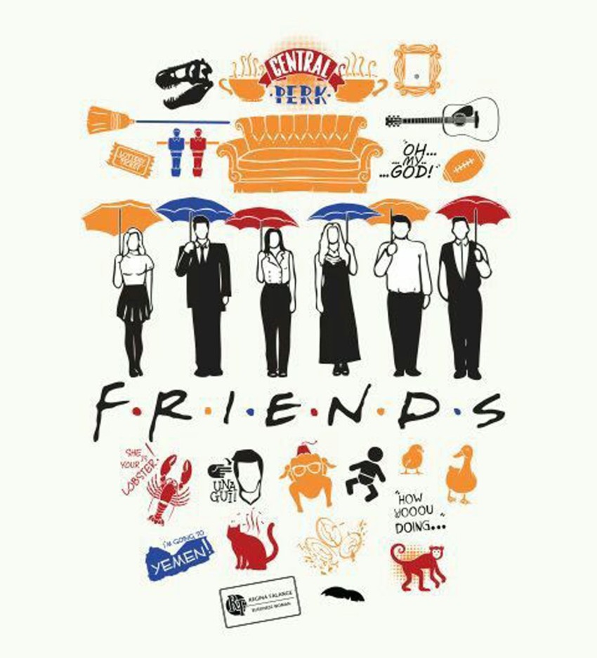 Friends TV Show Tees by Riddikulous iPhone Wallpapers Free Download