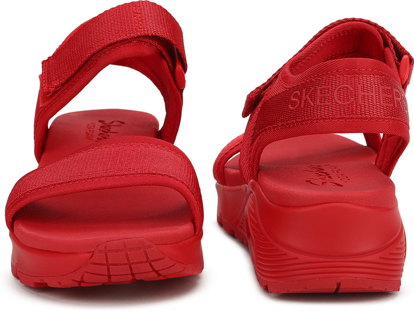 Skechers sandals red best sale