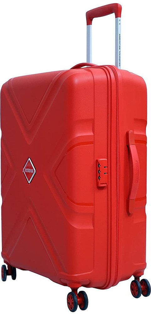 American tourister red trolley bag cheap