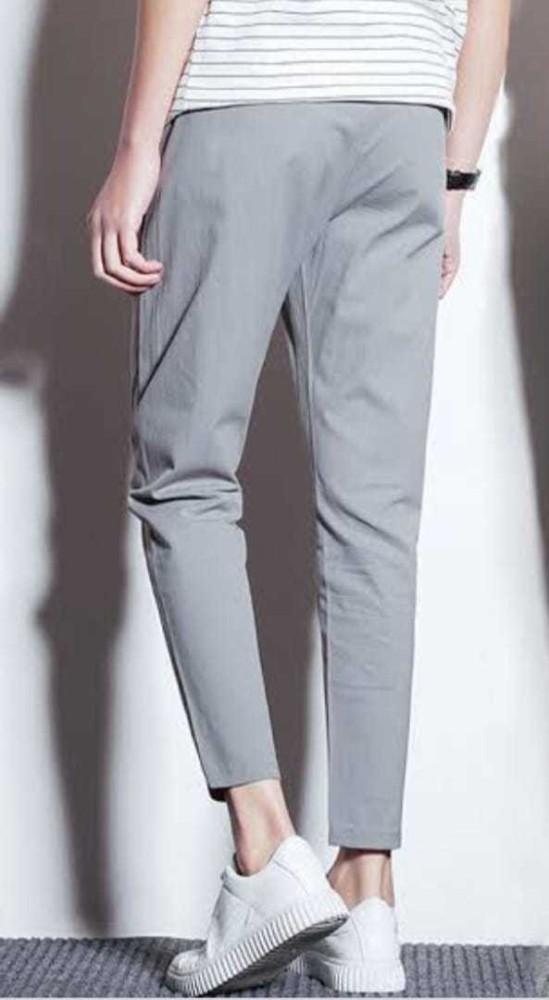 GLITO Solid Men Grey Track Pants - Buy GLITO Solid Men Grey Track