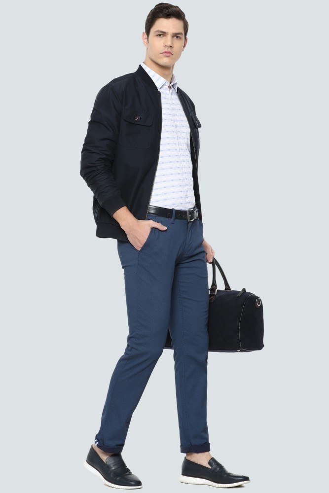 Louis Philippe Sport Casual Trousers, Louis Philippe Blue Trousers for Men  at louisphilippe.abfrl.in