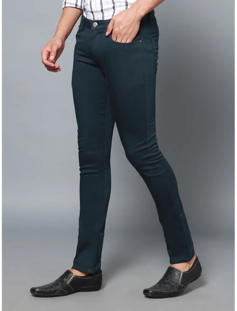 Buy Men Black Solid Slim Fit Trousers Online  858525  Van Heusen