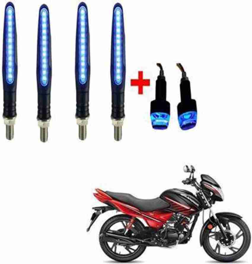 QZ DEVICE Front Rear LED Indicator Light for Hero Glamour Universal For Bike