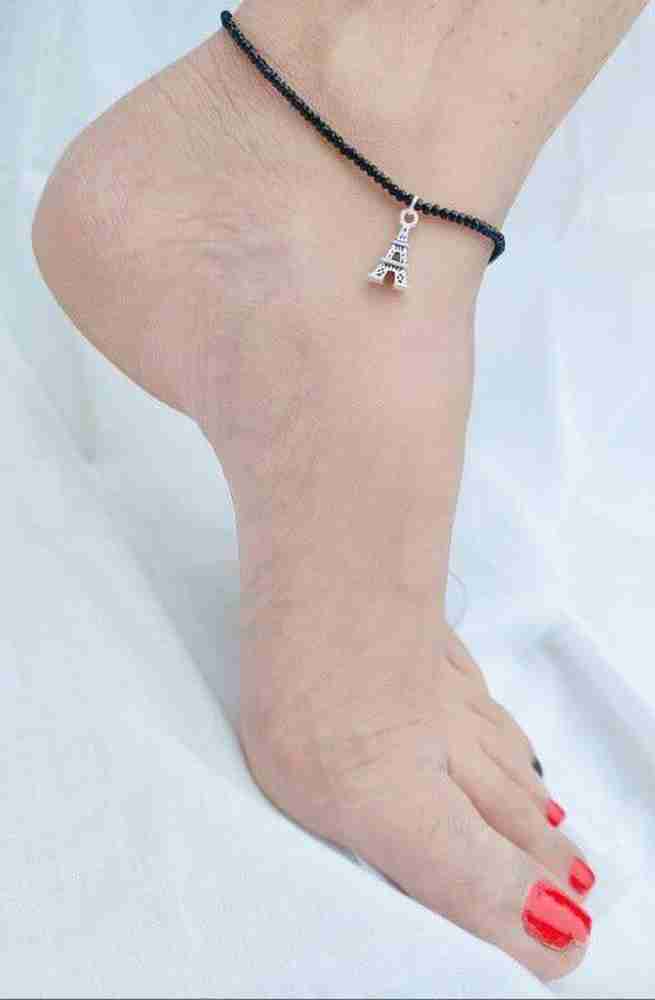 Silver anklet for one leg store