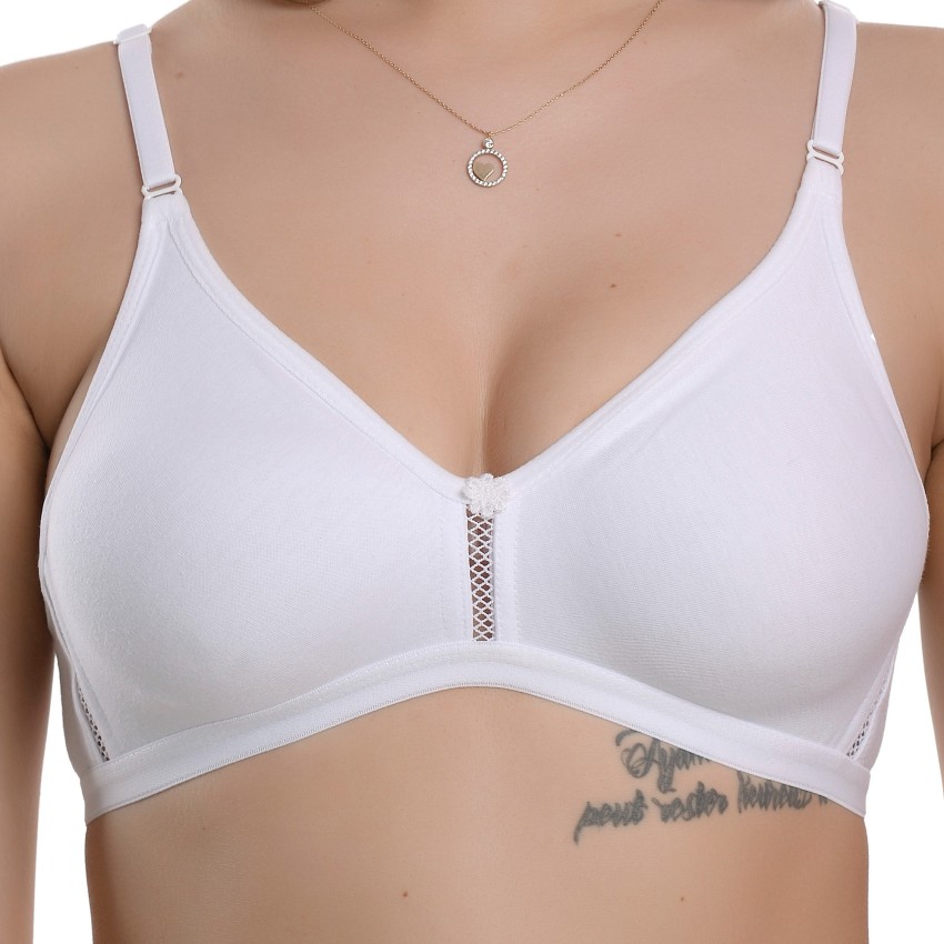 Looking Style Women Chain Molded Double Layered Bra Non Padded Bra (32B)  Women Full Coverage Non Padded Bra - Buy Looking Style Women Chain Molded  Double Layered Bra Non Padded Bra (32B)