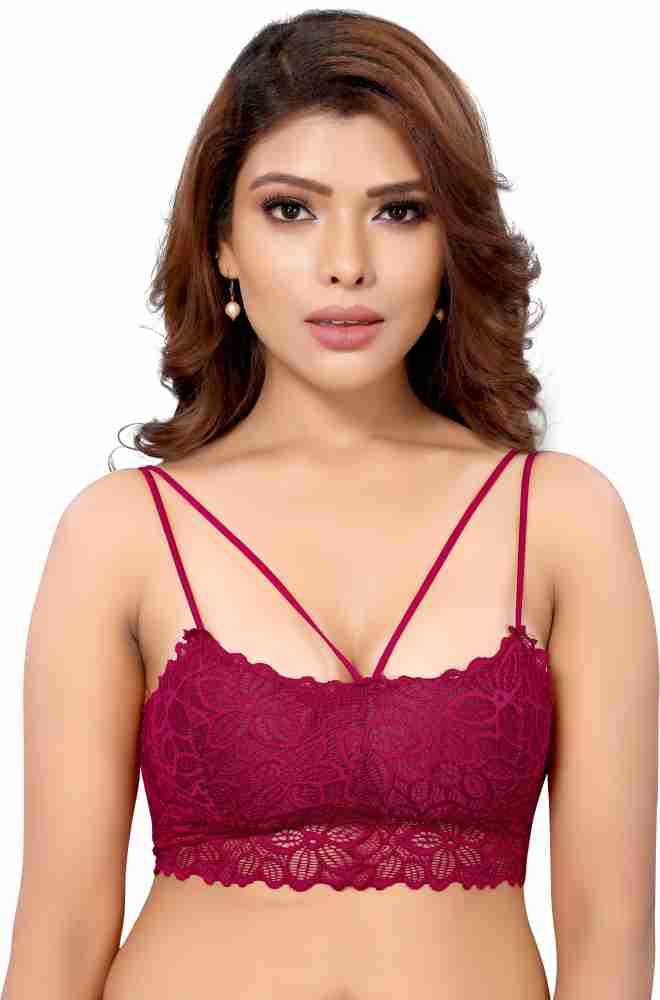 Buy online Black Lace Bralettes from lingerie for Women by N-gal for ₹359  at 45% off