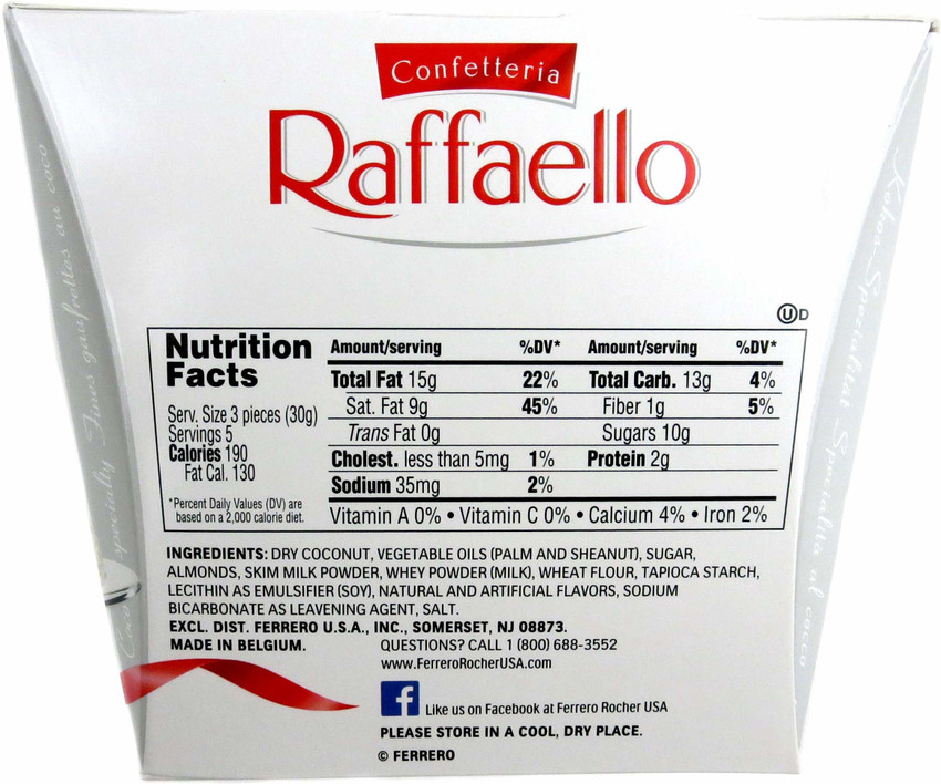 FERRERO ROCHER Confetteria Raffaello 15 Pieces IMPORTED Truffles