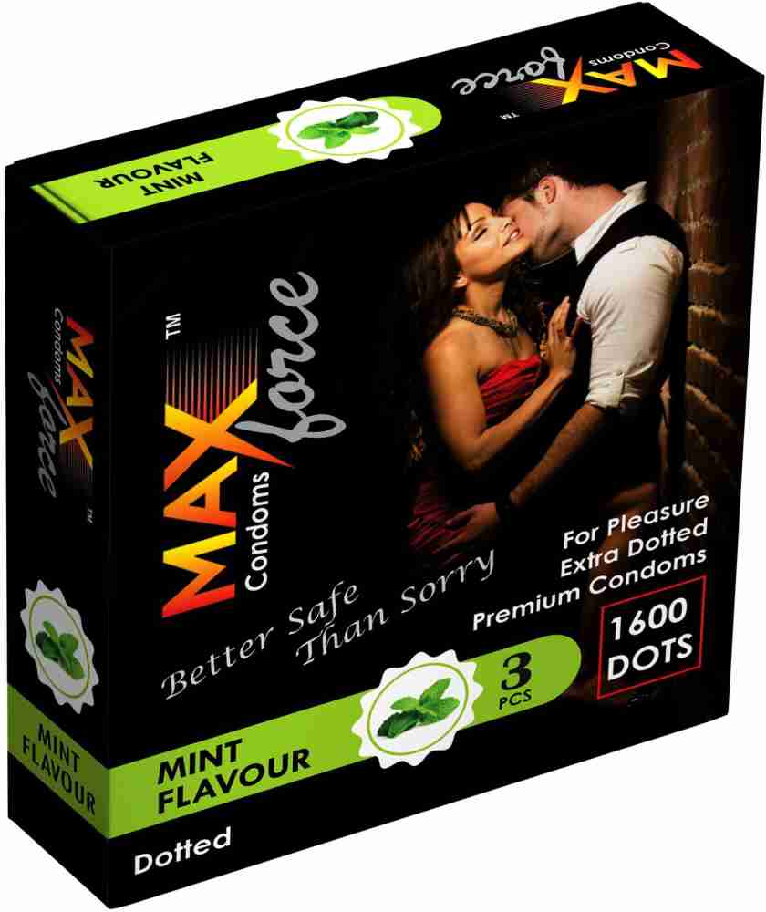 maxforce Ultra thin, Extra dotted, Mint Flavoured condom Condom
