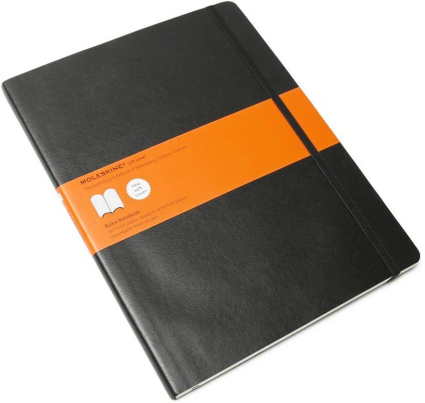 Moleskine Classic Plain Paper Notebook A4 Size, Black Soft Cover