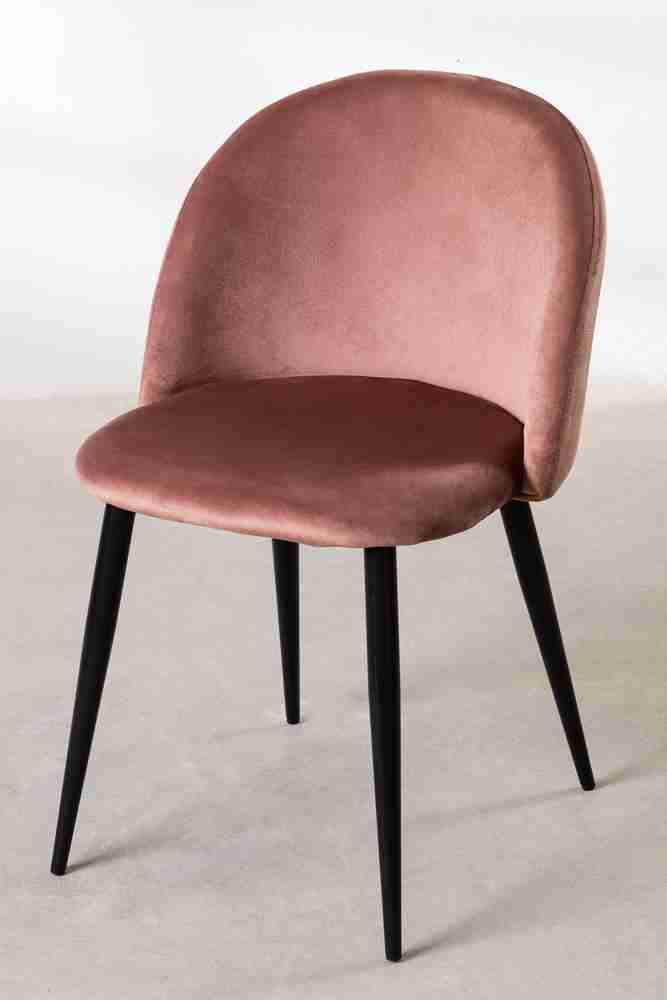 Pink top velvet chair