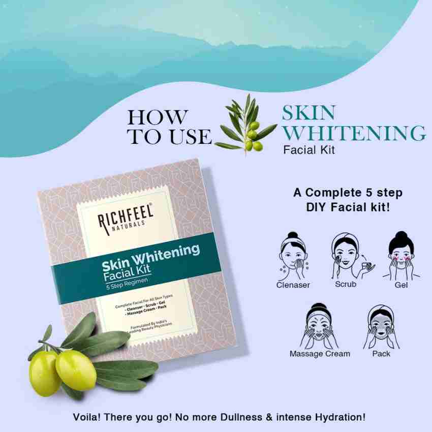 RICHFEEL Skin Whitening Facial Kit 5X6G Pack of 4 Price in India