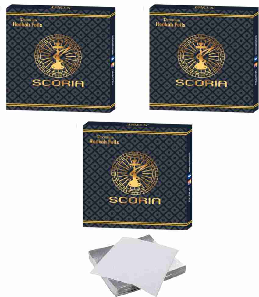 SCORIA Pre-Cut Premium Hookah Silver Aluminum Foil Paper for