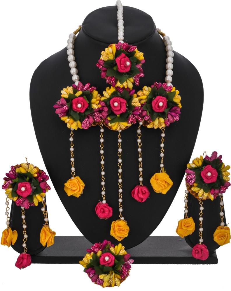 Haldi jewellery on sale set flipkart