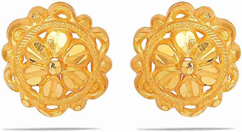 Candere by Kalyan Jewellers Lightweight Earrings Yellow Gold 18kt