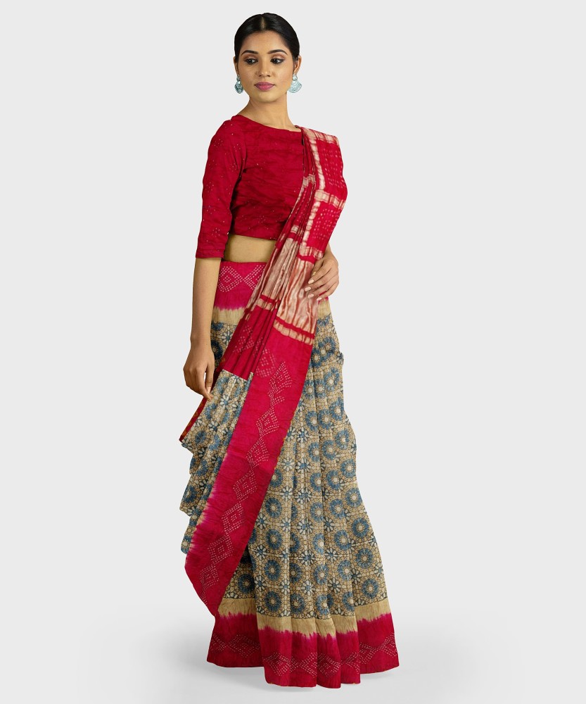 Flipkart discount bandhani sarees