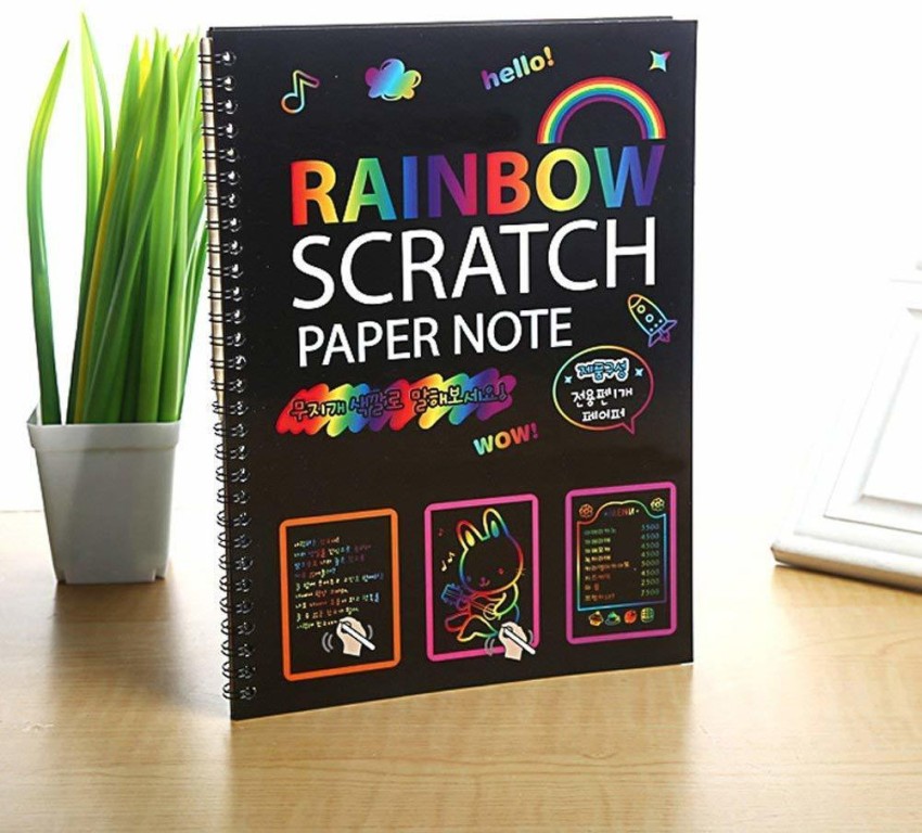 10 pcs Creative Rainbow Scratch Paper – Acmer