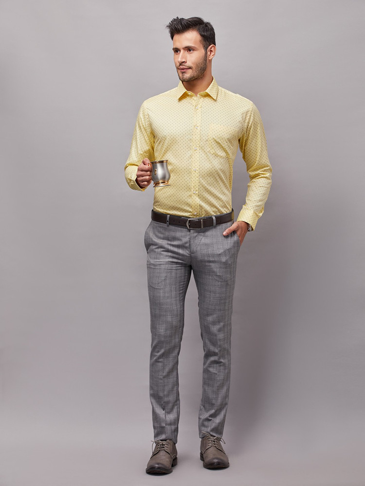 Grey pants and yellow shirt new arrivals