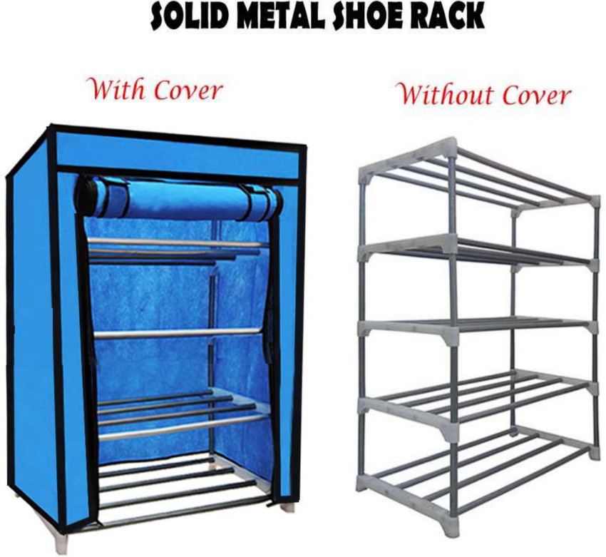 Metal shoe rack with cover new arrivals