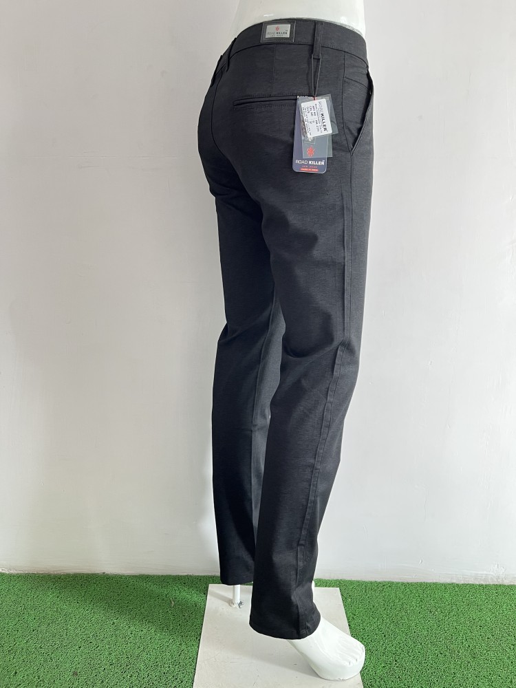Cotton Flat Trousers Mens Formal Trousers Size 34 Machine wash