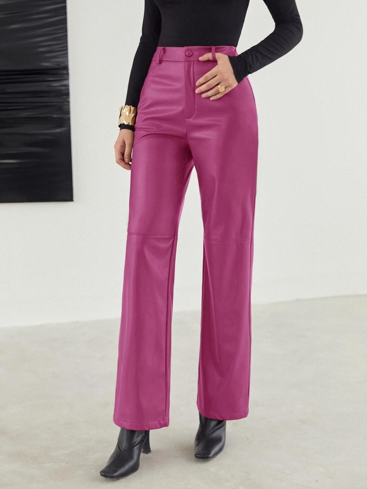 Bardot Polly Faux Leather Pant in Hot Pink  REVOLVE