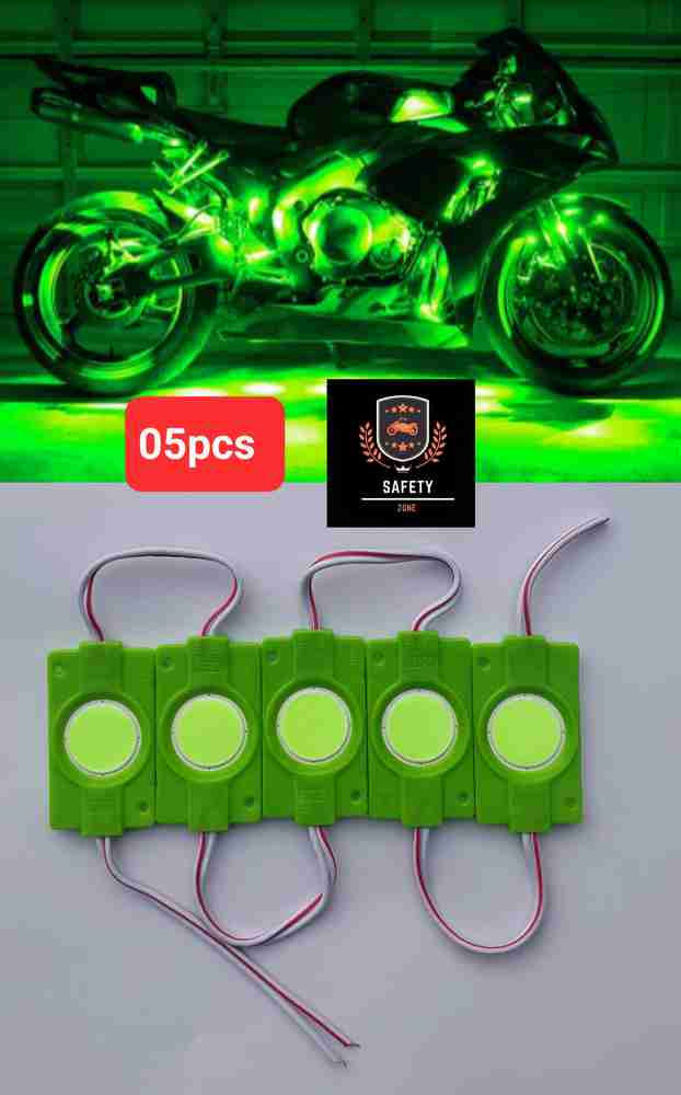 SAFETY ZONE 5 PCS.GREEN LED LIGHT FOR BIKE AND CAR Tail Light Car