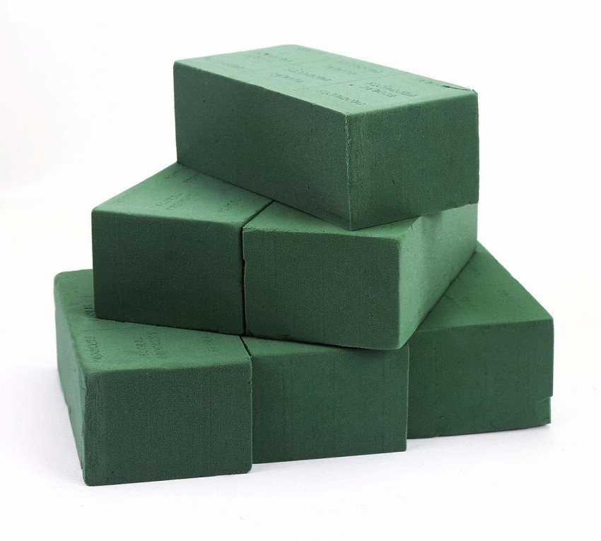 2Pcs 9x4.3x3.1 Floral Foam Blocks Wet and Dry Flower Mud Blocks, Green