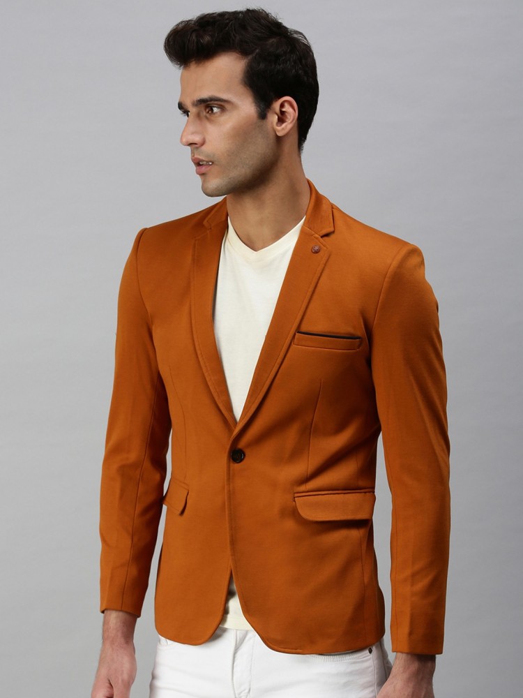 Tan casual online blazer